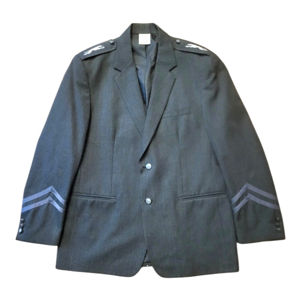 Vintage Greyhound Bus Lines Driver Uniform Wool Blazer Men's Large